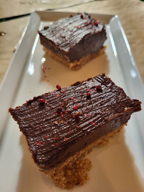 Avocado cacao raw vegan sugar free desert at Demetra in Chalkis