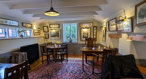 Upper floor dining at The Corn Mill in Llangollen