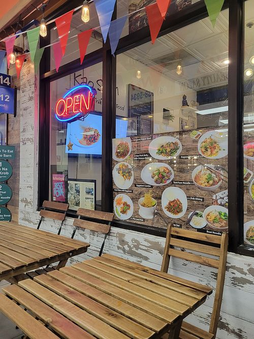 Outside at Kao Sarn Thai in Falls Church