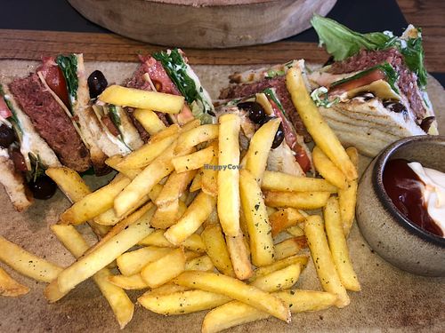 vegan club sandwich   at Giorgos in Rhodes