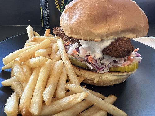 Chicken Hamburger   at PlantPub in Cambridge