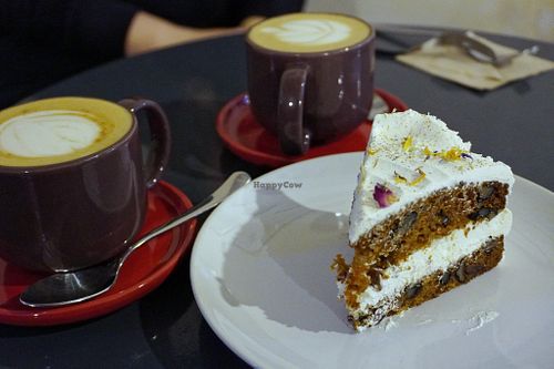 Cake + Flat White at Market by Jeremy in Luxembourg City