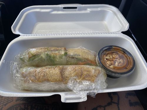 Vegan Spring Rolls (Couldn’t Wait)  at The Pho in Modesto