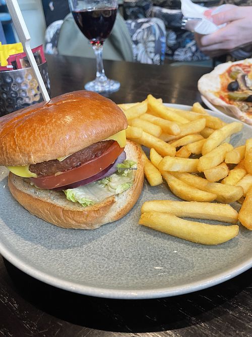 Vegan burger  at The Maypole in Cambridge