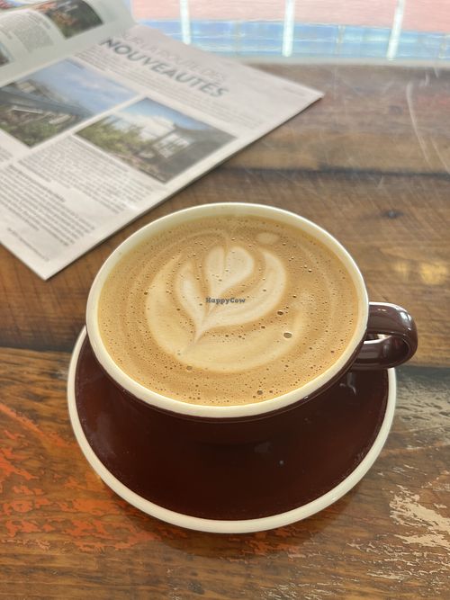 Oat latte   at Paquebot Gaspé in Gaspe