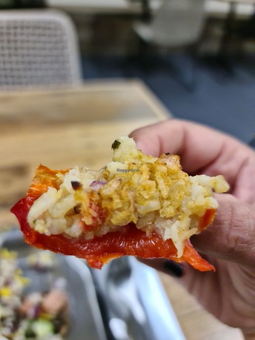 Stuffed capsicum at Vegie Tribe in Melbourne