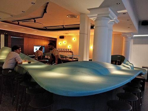 Restaurant interior at Analogue Initiative in Central Singapore