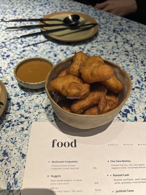 Nuggets with curry sauce 9/10 if it’s home made  at Analogue Initiative in Central Singapore