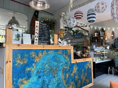 Cafe interiorr  at Five West in Tighnabruaich