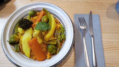 Kabsa de verduras at Alhamra in Granada