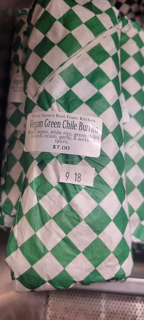 Locally made grab n go vegan foods at Late For the Train in Flagstaff