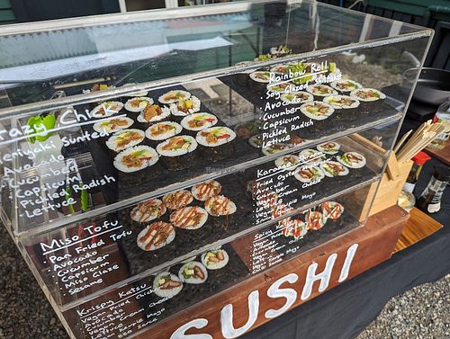 Vegan sushi at The Shed Collective in Auckland