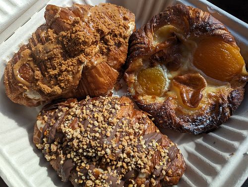 Croissants and an apricot danish at Maison des Lys Pâtisserie in Auckland