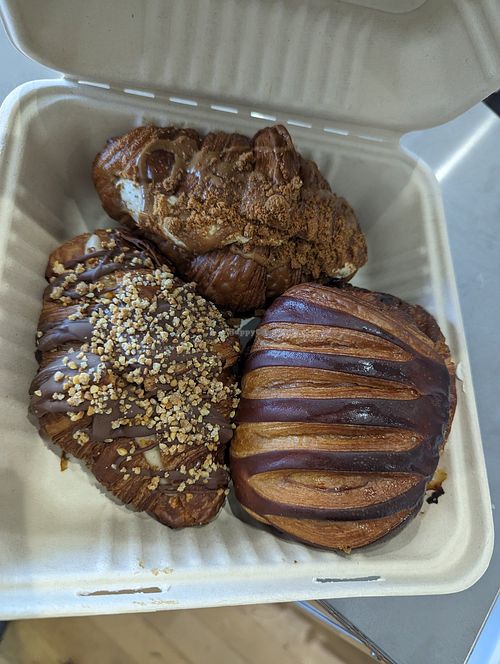 Croissants and peanut butter pain au chocoloat at Maison des Lys Pâtisserie in Auckland