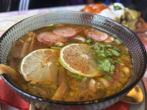 Lime soup   at La Papaya in Poznan