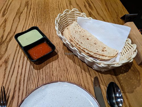 Papadam that comes with every meal at The Madras Diaries at The Madras Diaries in Amsterdam