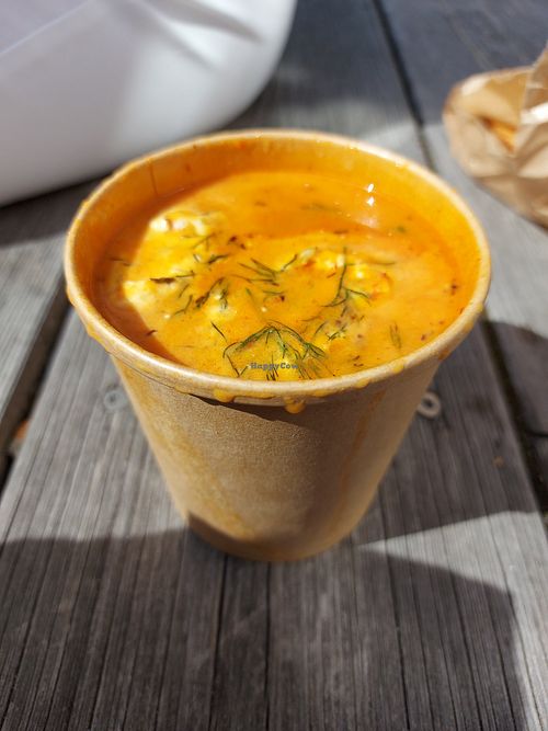 Fransk saffransoppa - so delicious! at What'soup in Stockholm