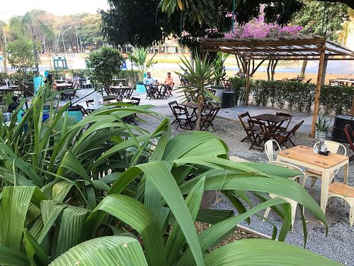 Patio seating at Primo Pobre in Brasilia