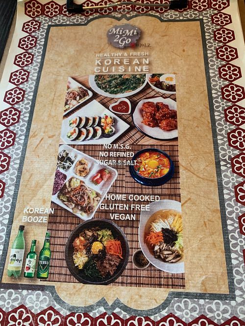 Menu at MiMi2Go in Hong Kong Island