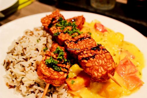 coconut curry with tempeh at Coox and Candy in Stuttgart