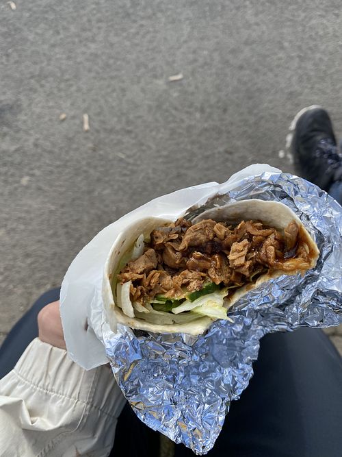 Hoisin duck wrap at Lakeside Cafe in Crawley