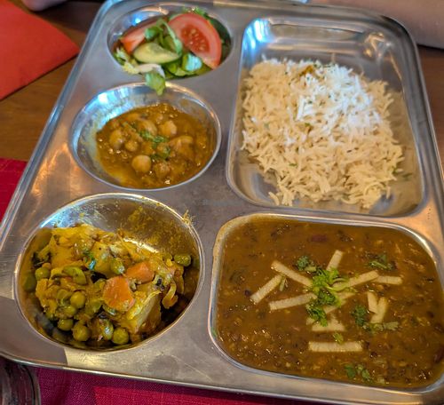 Sabsi Thali at Namaste India in Bischofshofen