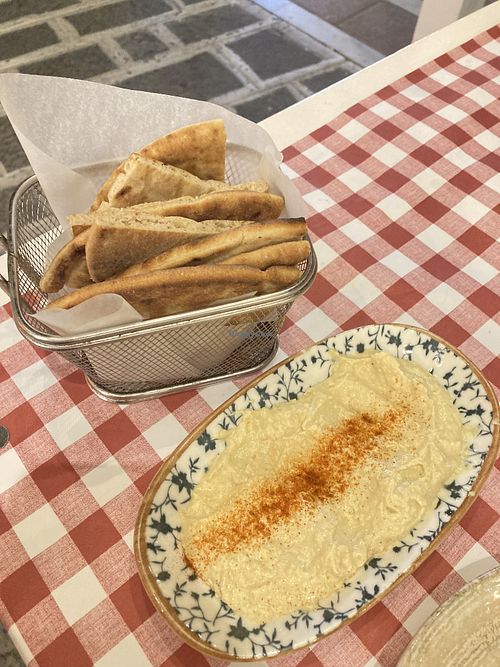 Hummus and pitta  at Agora Greek Restaurant-Bar in Kos