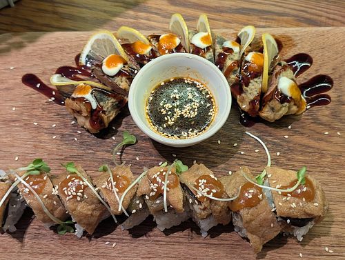 More sushi at WAKI WAKI Veggie Sushi in Bangkok