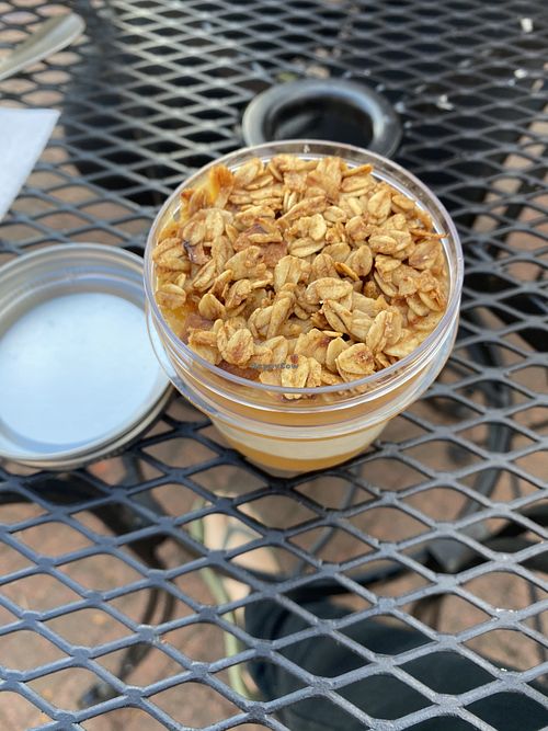 Peach cheesecake  at Green Street Eatery in Levittown