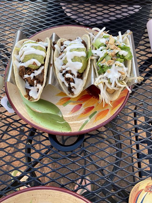 Jackfruit mushroom tacos and Vietnamese tacos  at Green Street Eatery in Levittown