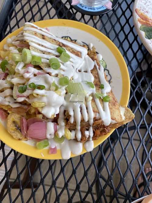 Special Bbq Jack fruit, Mac & cheese quesadilla   at Green Street Eatery in Levittown