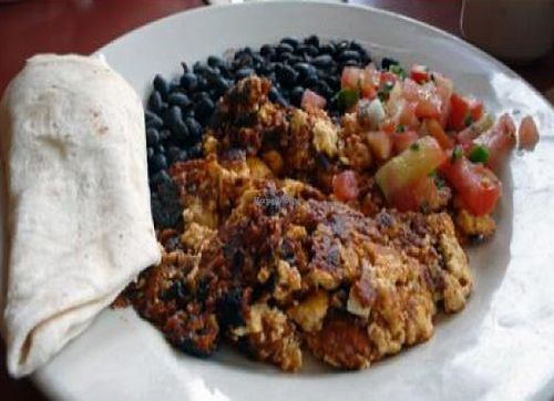 vegan soyrizo scramble at Swinger's Diner in Los Angeles