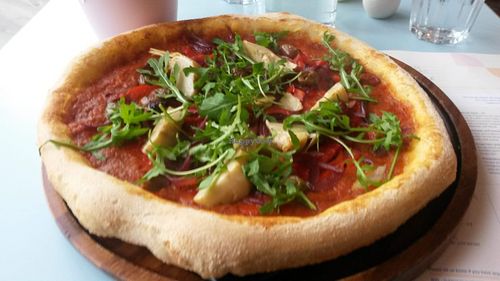 Artichoke and roast pepper pizza at Proven People in Sunderland