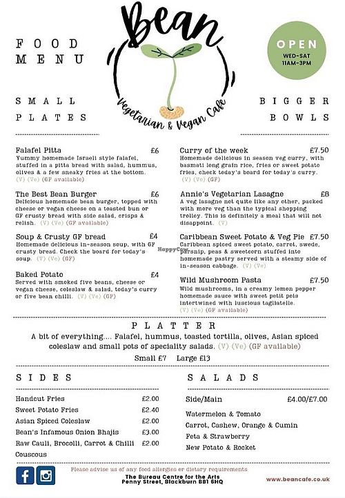 Bean At The Bureau at Bean Vegetarian & Vegan Cafe in Blackburn