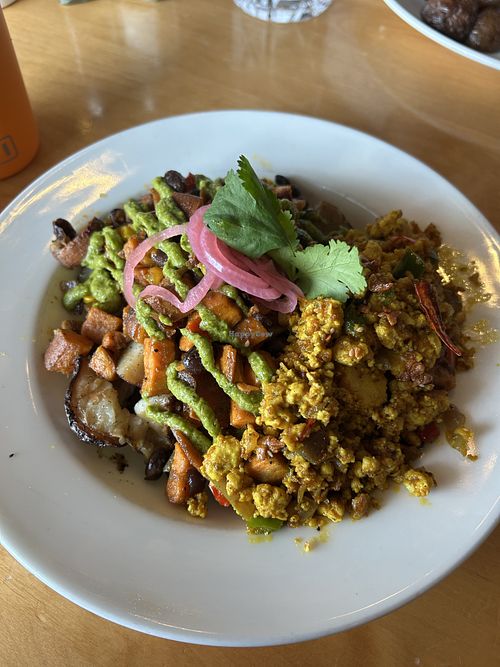 Chorizo Hash made vegan with tofu scramble!   at Toast & Jam in Kingston