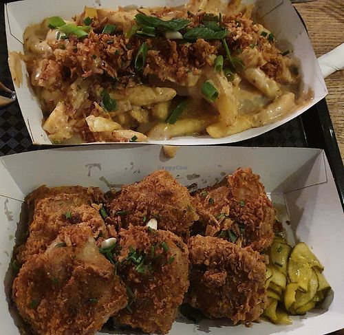 Gravy cheesey fries Ns 6 piece chicken at LD's Kitchen in Bristol