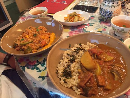 curry and risotto  at Le Coccole in Osaka