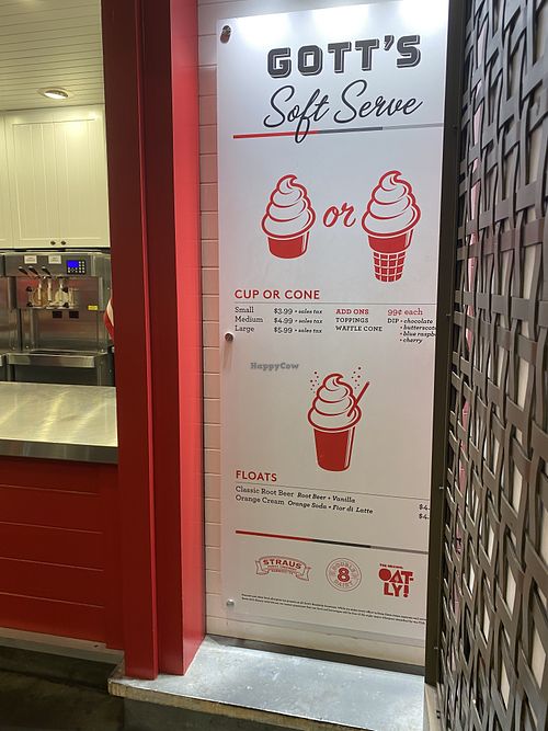 Spotted: To-Go Window Vegan OAT-LY Soft Serve 😛  at Gott's Roadside - 1 Ferry Building in San Francisco