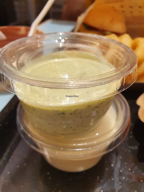 Sauces!!! Zitrone Mayo and Basilikum 😋😋😋 at Swing Kitchen in Innsbruck