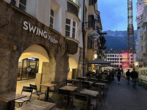 outside  at Swing Kitchen in Innsbruck