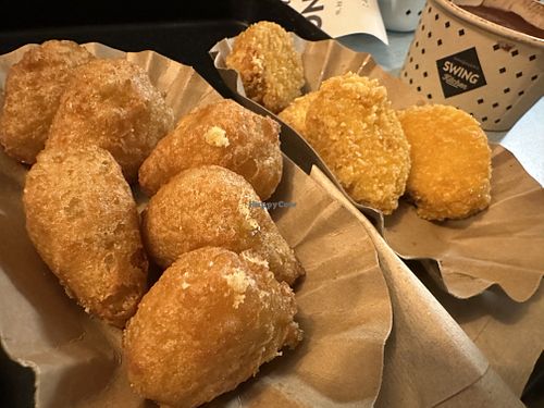 "chicken" bits  at Swing Kitchen in Innsbruck