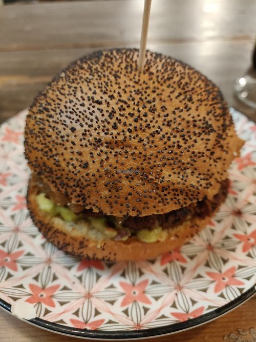 Miso burger at Puspaayu in Menorca