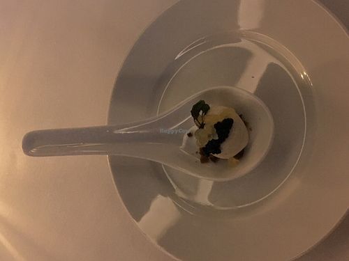 Kelp caviar with crime fraiche at Elizabeth's in Washington