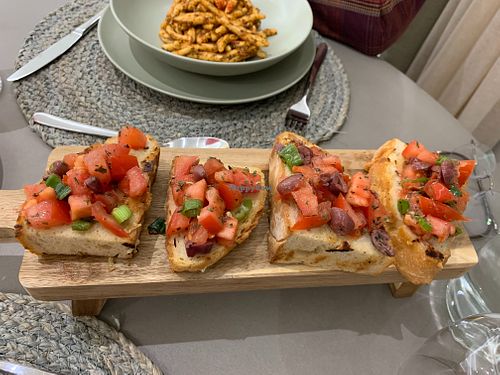 Great pasta and bruschetta at Mod Santorini in Santorini