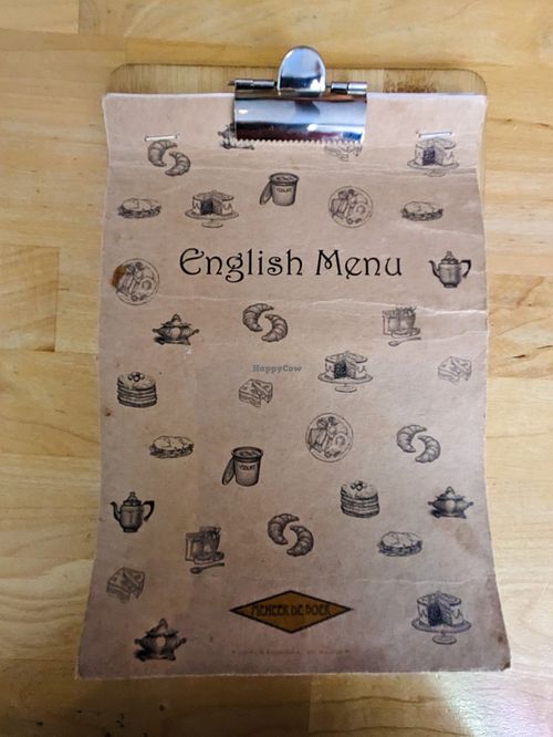 Menu page at Meneer De Boer at Meneer De Boer in Eindhoven