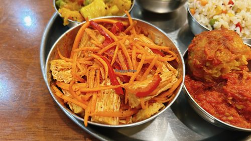 carrot salad with soy chsoy sauce  at Govindas in Almaty