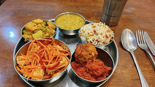 mixed platter   at Govindas in Almaty