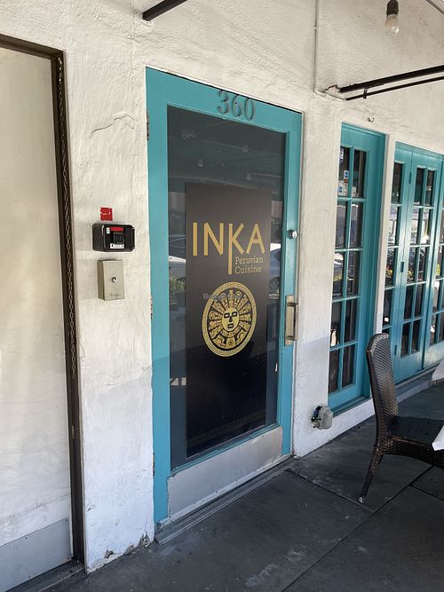Outside #Veganuary at Inka in Palm Springs