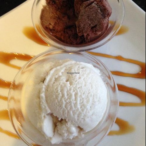 Vegan Cinnamon and Chocolate Ice Cream at Ludens Express - Industrial Zone in Raanana