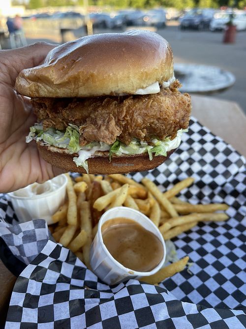 Chkn Sandwich (available Wednesdays only). Delicious! The juiciest I’ve ever had!  at FRANCIS in Minneapolis